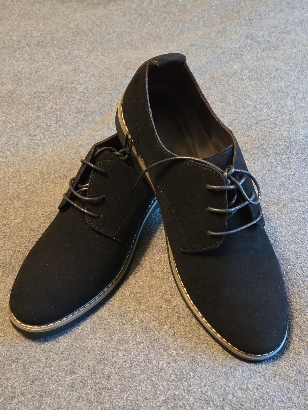 Men's Black Lace-Up Dress Shoes, Size 43 Equivalent to 9 1/2 - 10